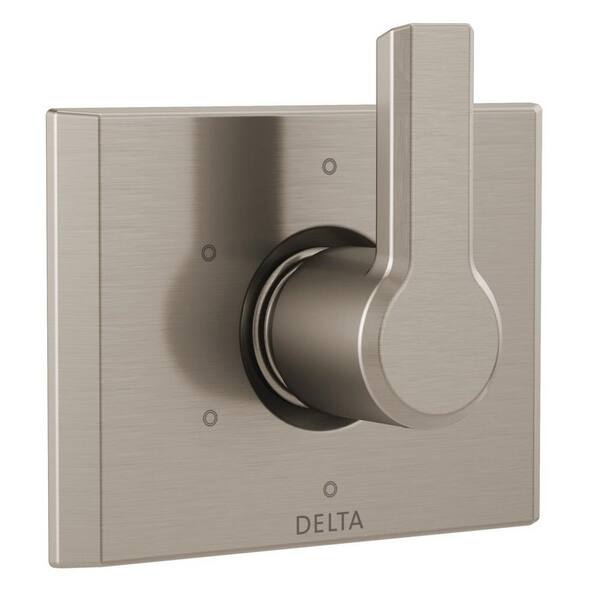 Delta Pivotal 1-Handle Wall-Mount 6-Setting Diverter Trim Kit in Stainless (Valve Not Included)