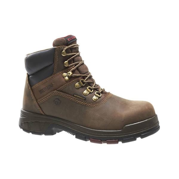 Men's Cabor Waterproof 6 in. Work Boots - Composite Toe - Brown Size 7(W)