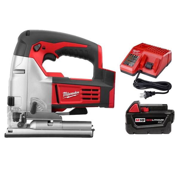 Milwaukee M18 18-Volt Lithium-Ion Cordless Jigsaw with 1 Battery and Charger