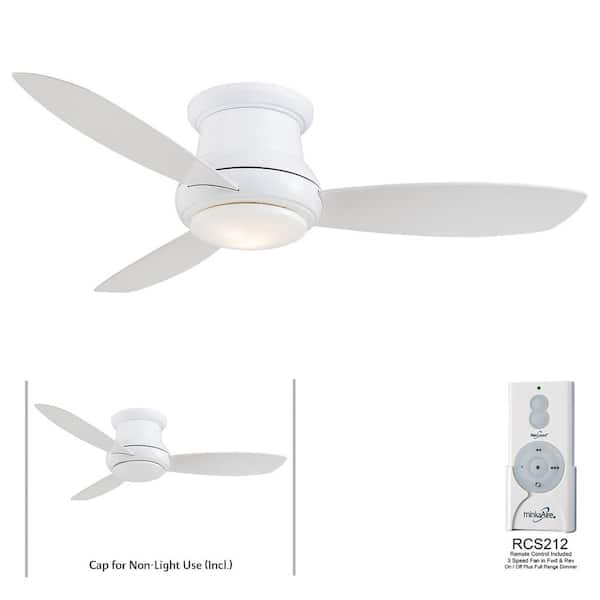 Concept II 44 in. Integrated LED Indoor White Ceiling Fan with Light with Remote Control