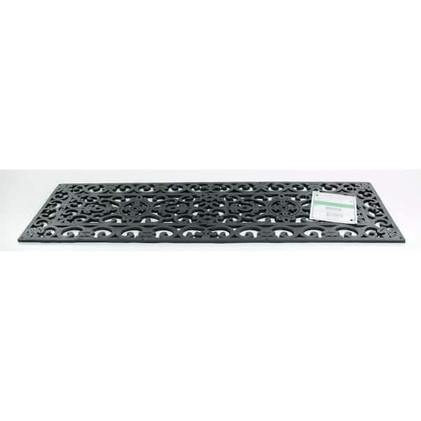 30 in. x 9 in. Black Rubber Outdoor Door Mat