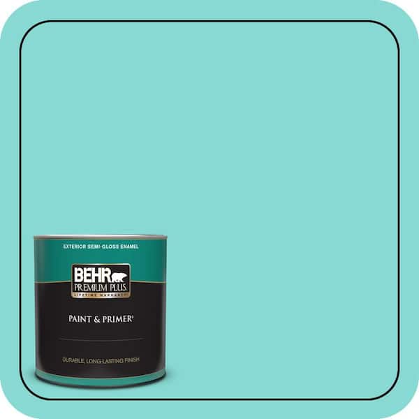 BEHR PREMIUM PLUS 1 qt. #P450-3 Rainwater Semi-Gloss Enamel Exterior Paint & Primer
