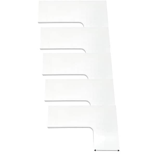 Unbranded 16.1 in. W x 11.4 in. D Corner Floating Shelves (Set of 5) Decorative Wall Shelf White