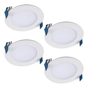 HLB 4 in. Color Selectable New Construction or Remodel Canless Recessed Integrated LED Kit (4-Pack)