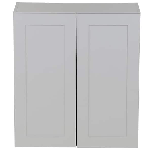 Hampton Bay Cambridge Gray Shaker Assembled Wall Kitchen Cabinet (27 in. W x 12.5 in. D x 30 in. H)