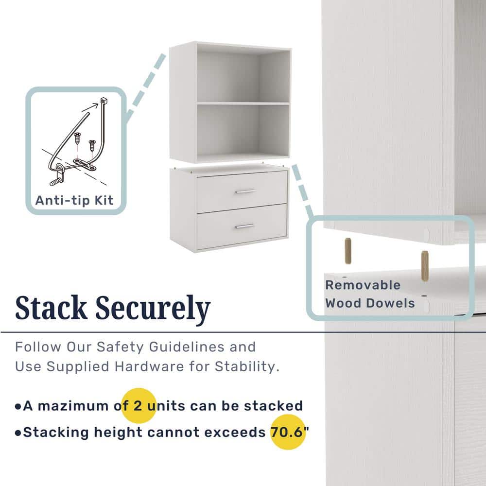 Black 6-Cube Stackable Wood Modular Bookcase