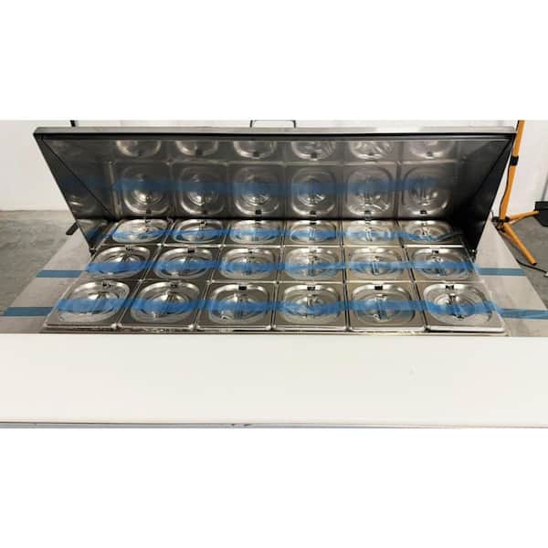 48 in. 12.96 cu. ft. Commercial Sandwich Prep Table mega top Refrigerator in Stainless Steel, 18Pans