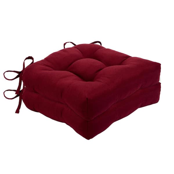 Achim CHCHPDBU14 Chase Tufted Chair Seat Cushions Burgundy - Set of 2