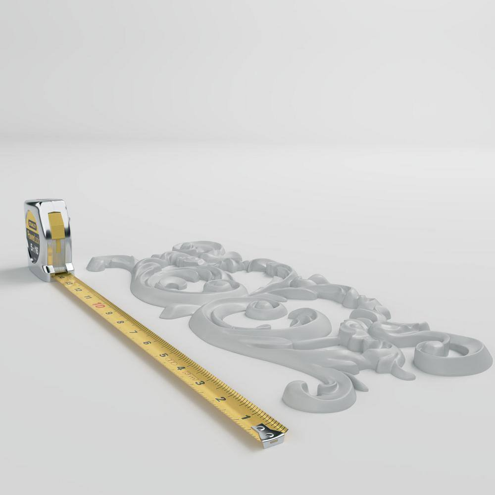 Ashford White Polyurethane Rectangular Onlay Scroll