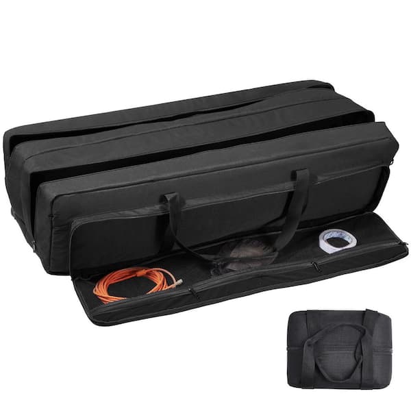 Telescope Case, 41 in. Telescope Large Storage Briefcase with Fixed Buckles, Multi-Pocket and Detachable Divider (Black）