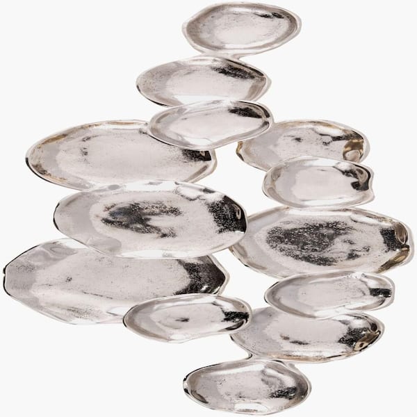 Ersa Silver 30 in. W x 34.5 in. H Modern Irregular Aluminum Framed Mirror