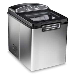 28 lbs. Freestanding Ice Maker in Stainless Steel