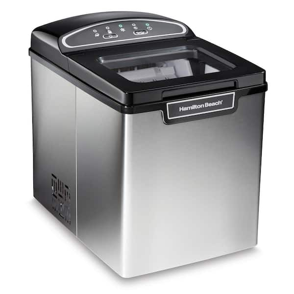 Hamilton Beach 28 lbs. Freestanding Ice Maker in Stainless Steel 86150 ...