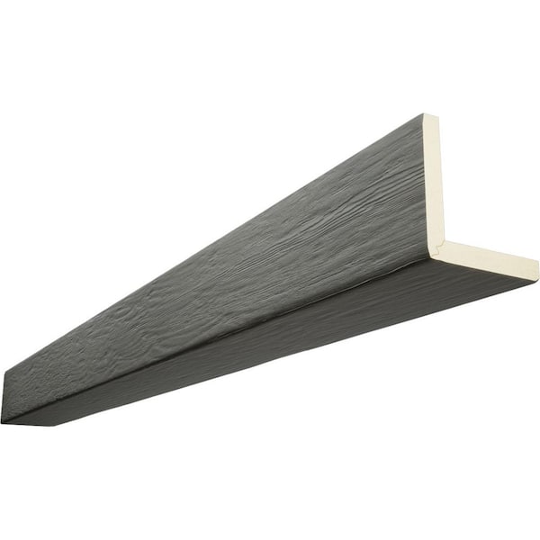 Ekena Millwork Endurathane 4 in. H x 12 in. W x 22 ft. L Rough Sawn Slate Faux Wood Beam