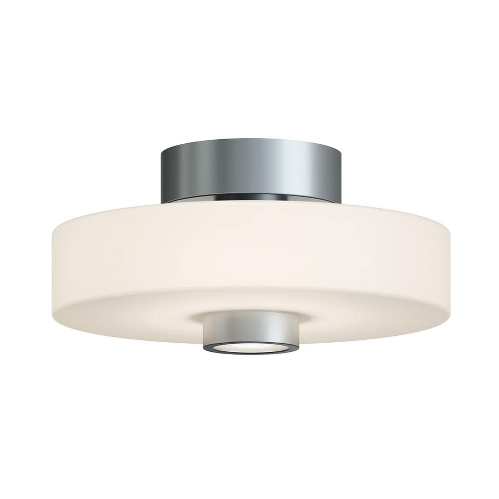 Sydney 13 in. 1-Light Satin Nickel LED Semi-Flush Mount price history on PriceWatchPro