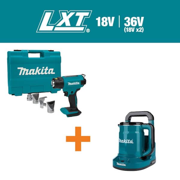 Makita 18V LXT Lithium-Ion Cordless Heat Gun (Tool Only) with bonus 36V (18V X2) LXT Hot Water Kettle (Tool-Only)