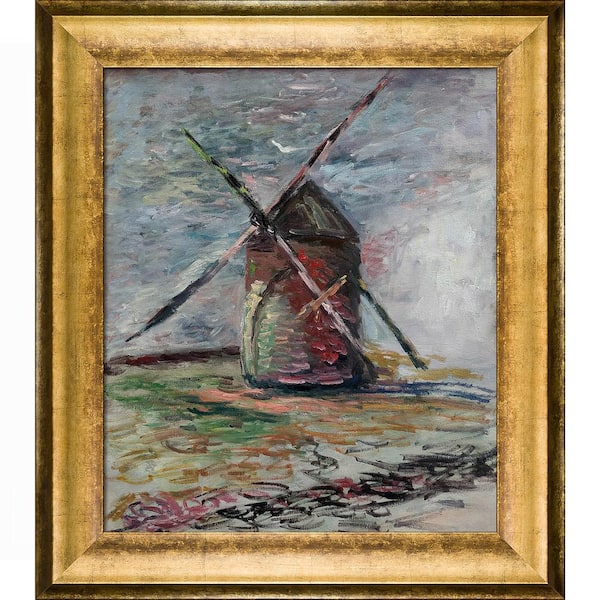 LA PASTICHE Moulin by Henri Matisse Athenian Gold King Framed Nature Oil Painting Art Print 27 in. x 31 in.