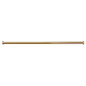 72 in. Straight Shower Rod with Flanges in Polished Brass