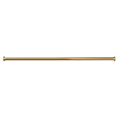 72 in. Straight Shower Rod with Flanges in Polished Brass
