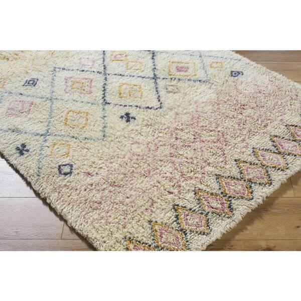 Beni Moroccan 2 ft. x 3 ft. Beige BMC-2310 Handmade, Area Rug