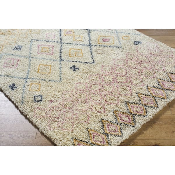 Beni Moroccan 5 ft. x 7 ft. Beige BMC-2310 Handmade, Area Rug