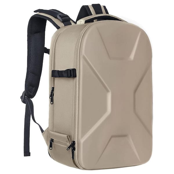 Camera Backpack DSLR SLR Mirrorless Photography Bag 15-16 in.Waterproof Hardshell Case Tripod Holder Camel