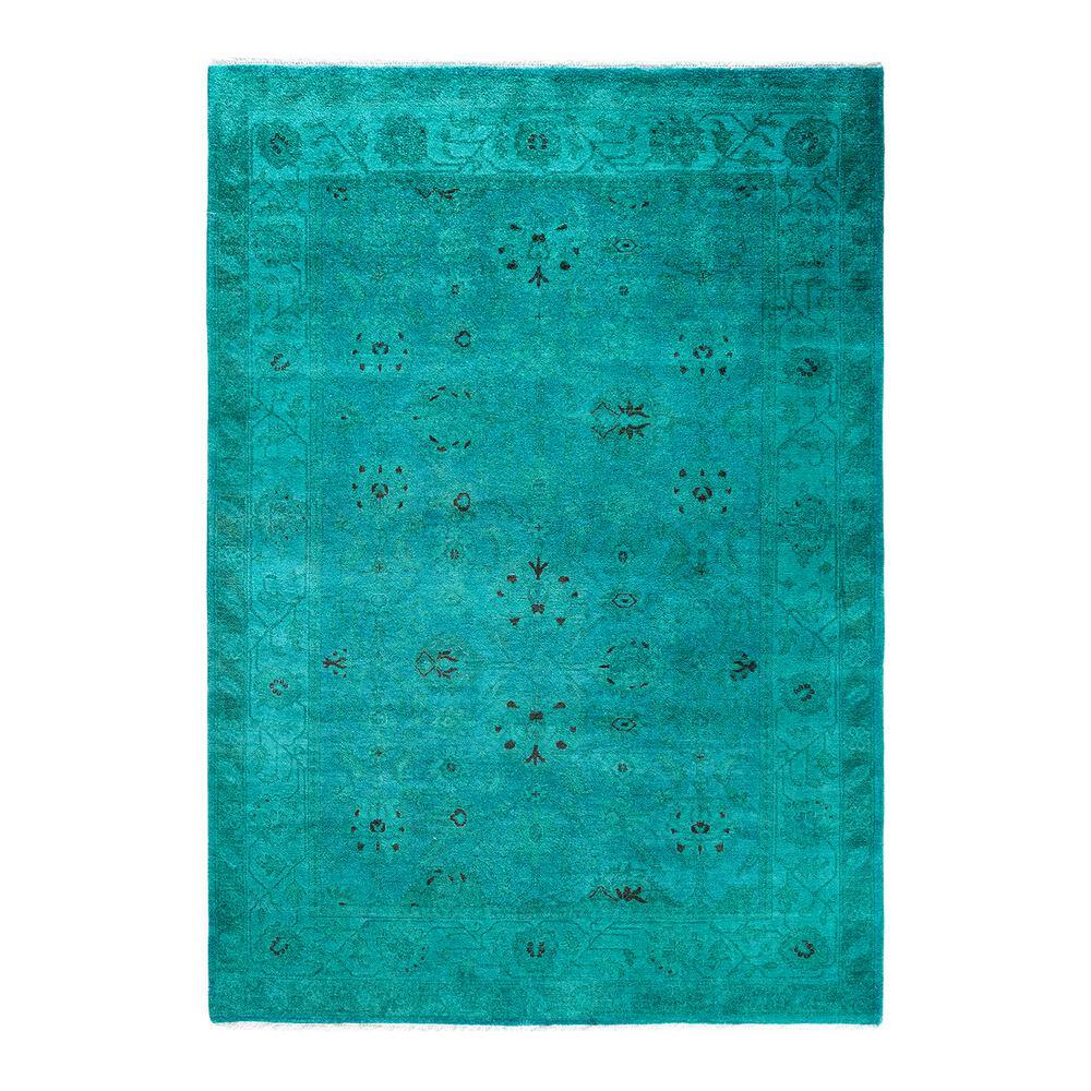 Fine Vibrance Blue 4 ft. x 6 ft. Solid Wool Indoor Area Rug price history on PriceWatchPro