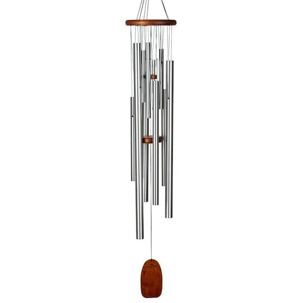 WOODSTOCK CHIMES Signature Collection, Magical Mystery Chimes, 55 in. Space Odyssey Silver Wind Chime MMSO