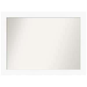 Cabinet White 43.5 in. W x 32.5 in. H Rectangle Non-Beveled Framed Wall Mirror in White