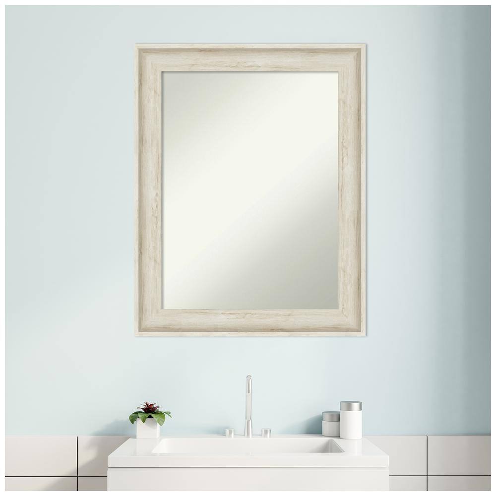 Regal Birch Cream Rustic Whitewash Bathroom Vanity Mirror 22.75x28.75in