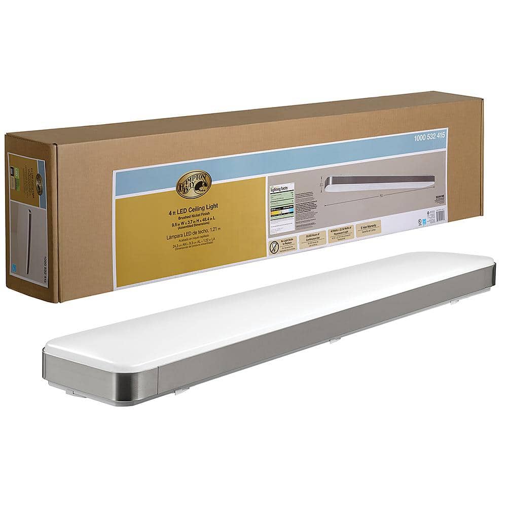 Hampton Bay 48 in. x 10 in. Rectangle LED Flush Mount Ceiling Light