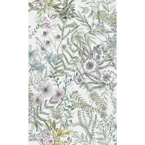 Full Bloom Off-White Floral Off-White Wallpaper Sample