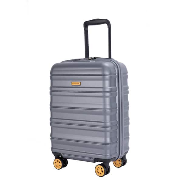 Tatahance 21.2 in. Dark Gray ABS Carry On Luggage Spinner Suitcase with TSA