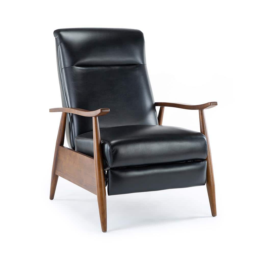 Solaris  Black Faux Leather Standard (No Motion) Recliner