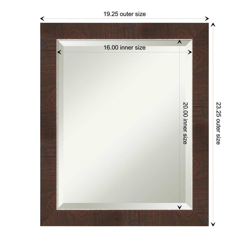 Elegant Full-Length Rectangular Wood Mirror with Silver Accents