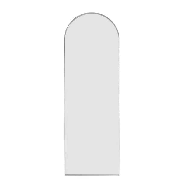 Unbranded 71 in. W x 27.5 in. H Silver Arched Full Length Mirror