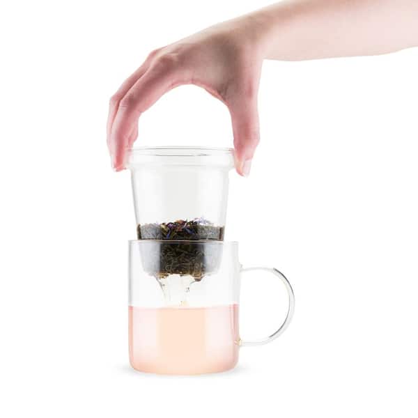 Pinky Up Erin Universal Tea Strainer with Lid - Stainless Steel