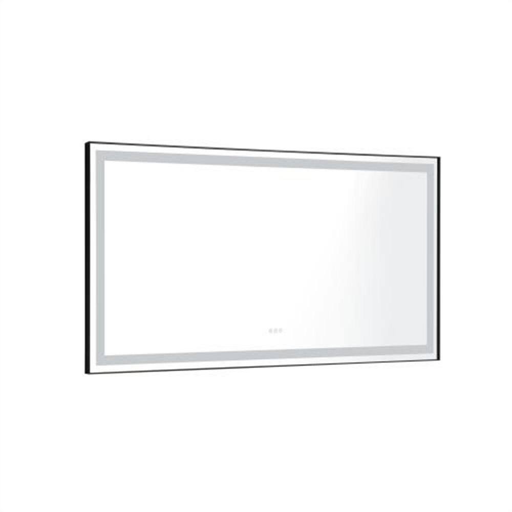 84 in. W x 36 in. H Large Rectangular Aluminium Framed Dimmable Wall Bathroom Vanity Mirror in