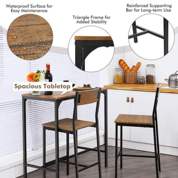 3 piece outlet triangle dining set