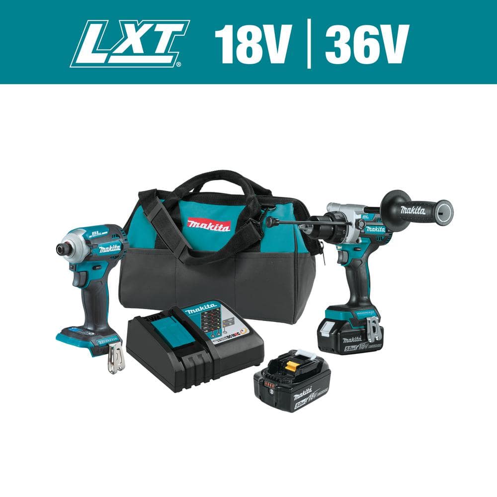 Makita 18V LXT 12 Piece Monster Tool Kit with 4 x 5.0Ah Batteries Charger &  Bag