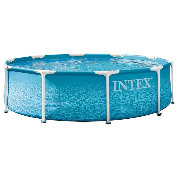 10 ft. X 30 in. Beachside Metal Frame Round Above Ground Pool, Pool Only, 30 in. Depth