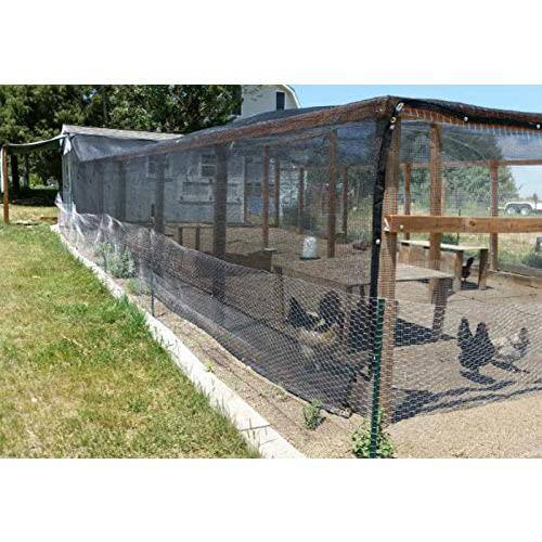 Black 12x10 ft HDPE Garden Patio Shade Cloth with Grommets