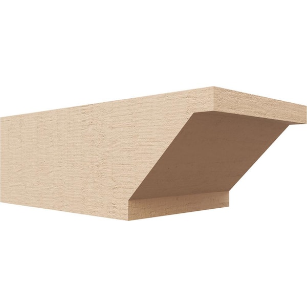 Ekena Millwork 6-in. x 4-in. x 12-in. Burlington Woodgrain, Primed Tan Timberthane Polyurethane Rafter Tail Brace
