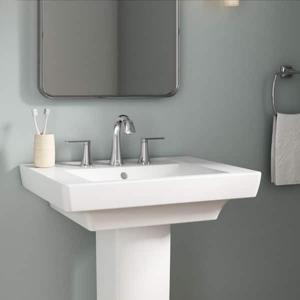 Corsham 8 in. Widespread Double Handle Bathroom Faucet in Polished Chrome