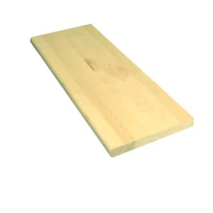 1 in x 11.5 in. x 48 in. Prefinished Natural Maple Tread