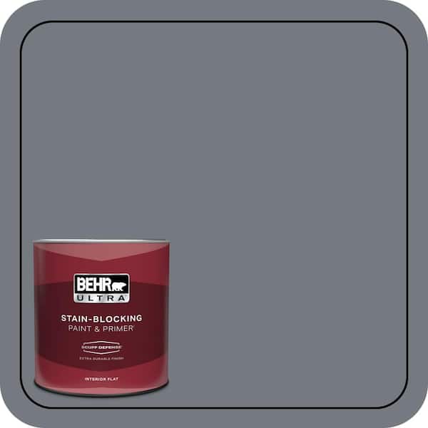 BEHR ULTRA 1 qt. #N510-5 Liquid Mercury color Extra Durable Flat Interior Paint & Primer