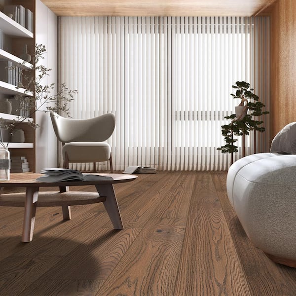 Halliday Ridge White Oak XL 1/2 in. T x 7.48 in.W Tongue and Groove Engineered Hardwood Flooring(1398.96 sq. ft./pallet)