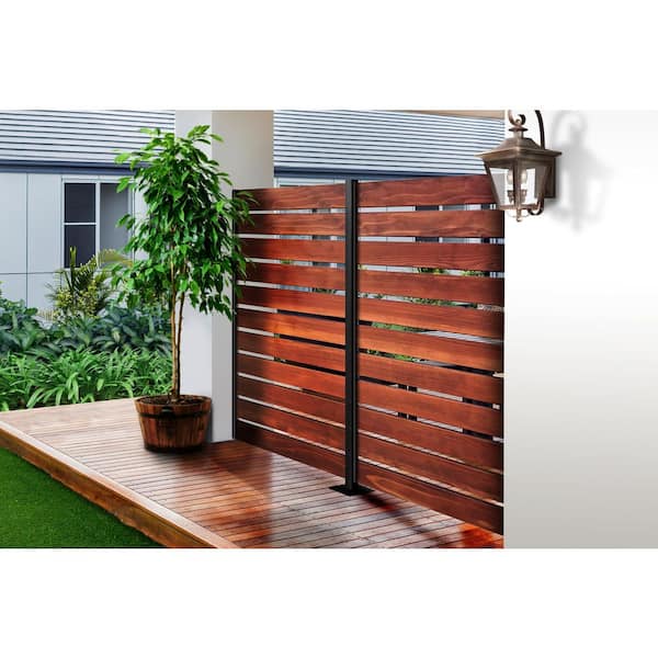 1/2 in. x 1 in. Black Polymer Slat Fence Spacers (24-Pack)