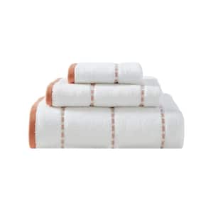 Ridley Solid 3-Piece Orange Cotton Towel Set