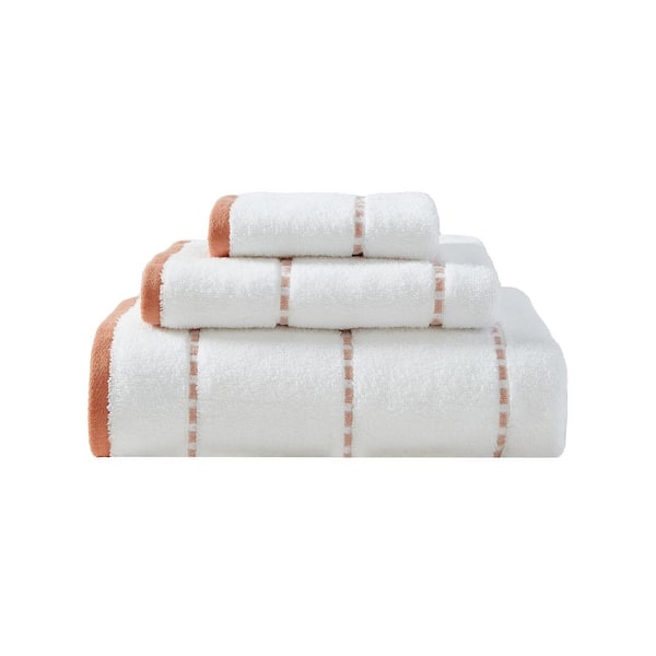 Tommy Bahama Ridley Solid 3-Piece Orange Cotton Towel Set